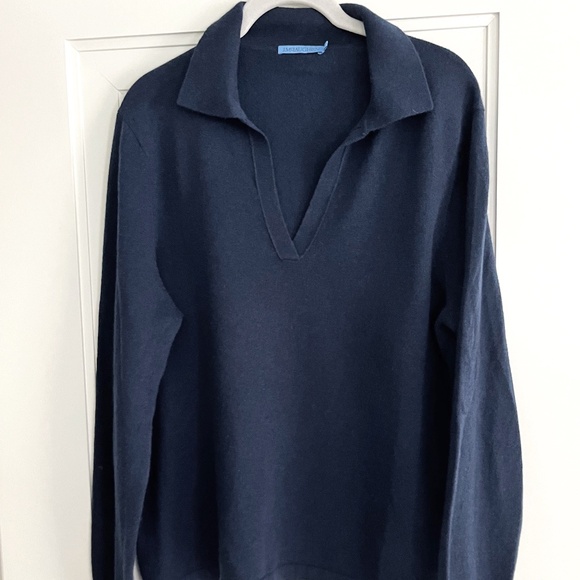 J.McLaughlin Cashmere Alyce Johnny Collar Sweater, Size XL - Picture 1 of 5